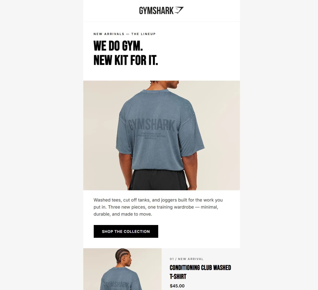 AI-generated Gymshark email template
