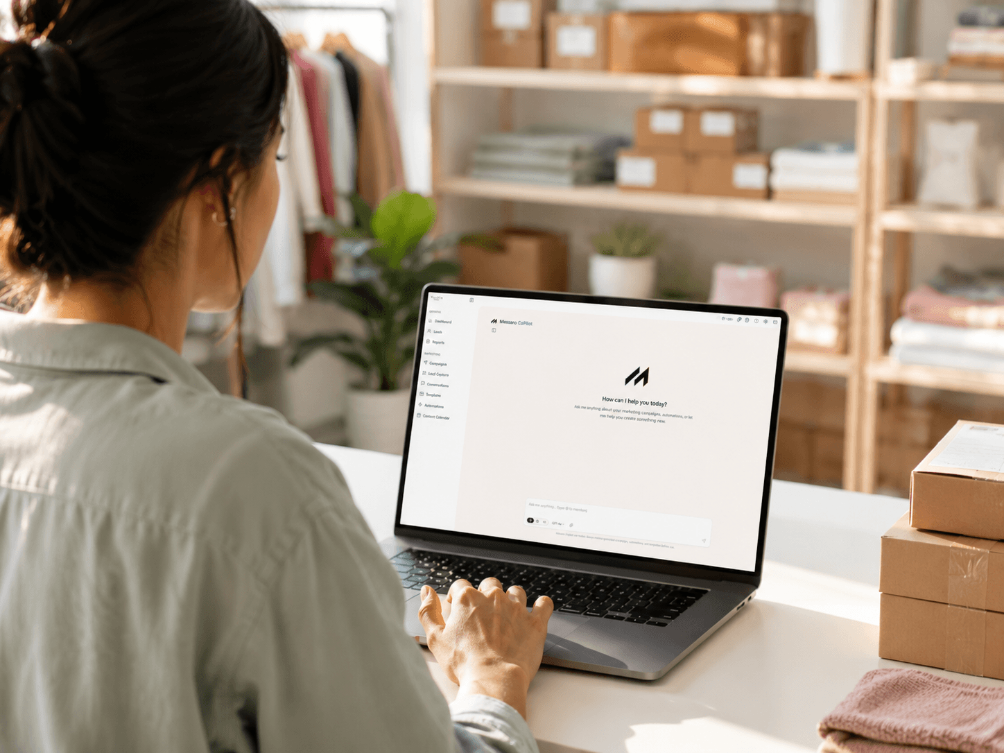 Ecommerce marketer building a campaign with Messaro CoPilot